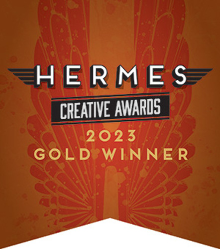 Hermes award winner logo